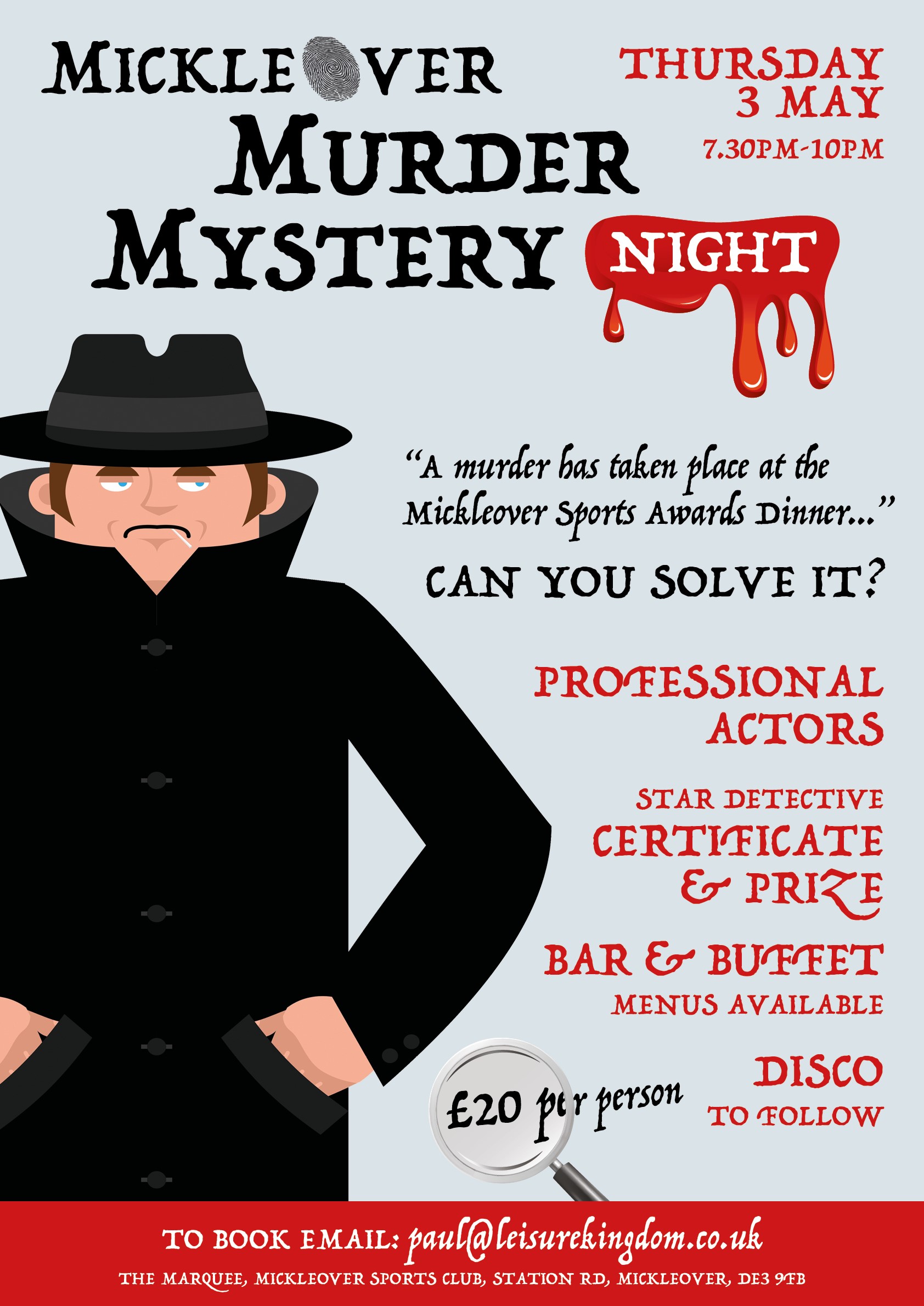 Mickleover Murder Mystery Night – Mickleover Football Club